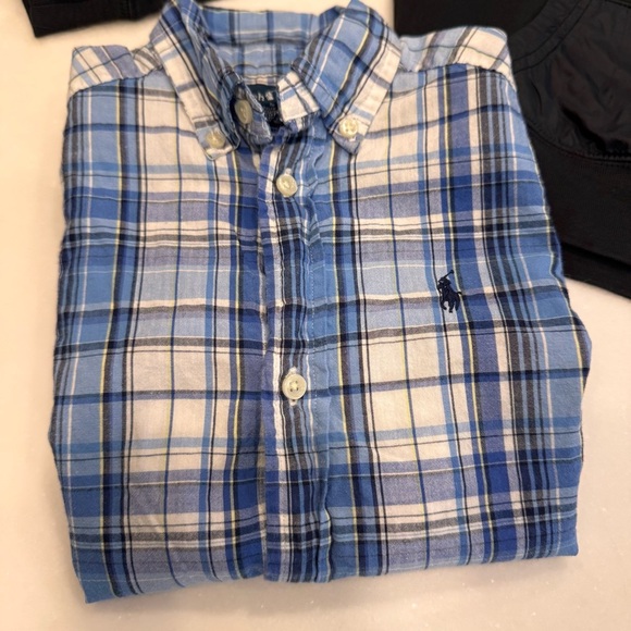 Polo Ralph Lauren Boys NYC Hoodie & Button Down Plaid S/S Shirt Sz 3T - Picture 7 of 13